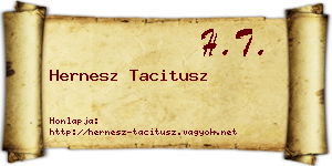 Hernesz Tacitusz névjegykártya